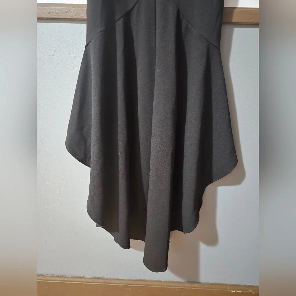 NWT Hello Molly Women's Small Size 4 Hi-Low Ruffle Hem Black Maxi Dress - Picture 6 of 12